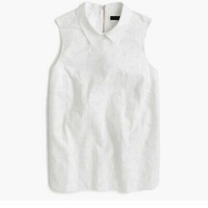 J Crew NWT white eyelet sleeveless blouse - 6